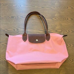 Longchamp les pilages pink tote